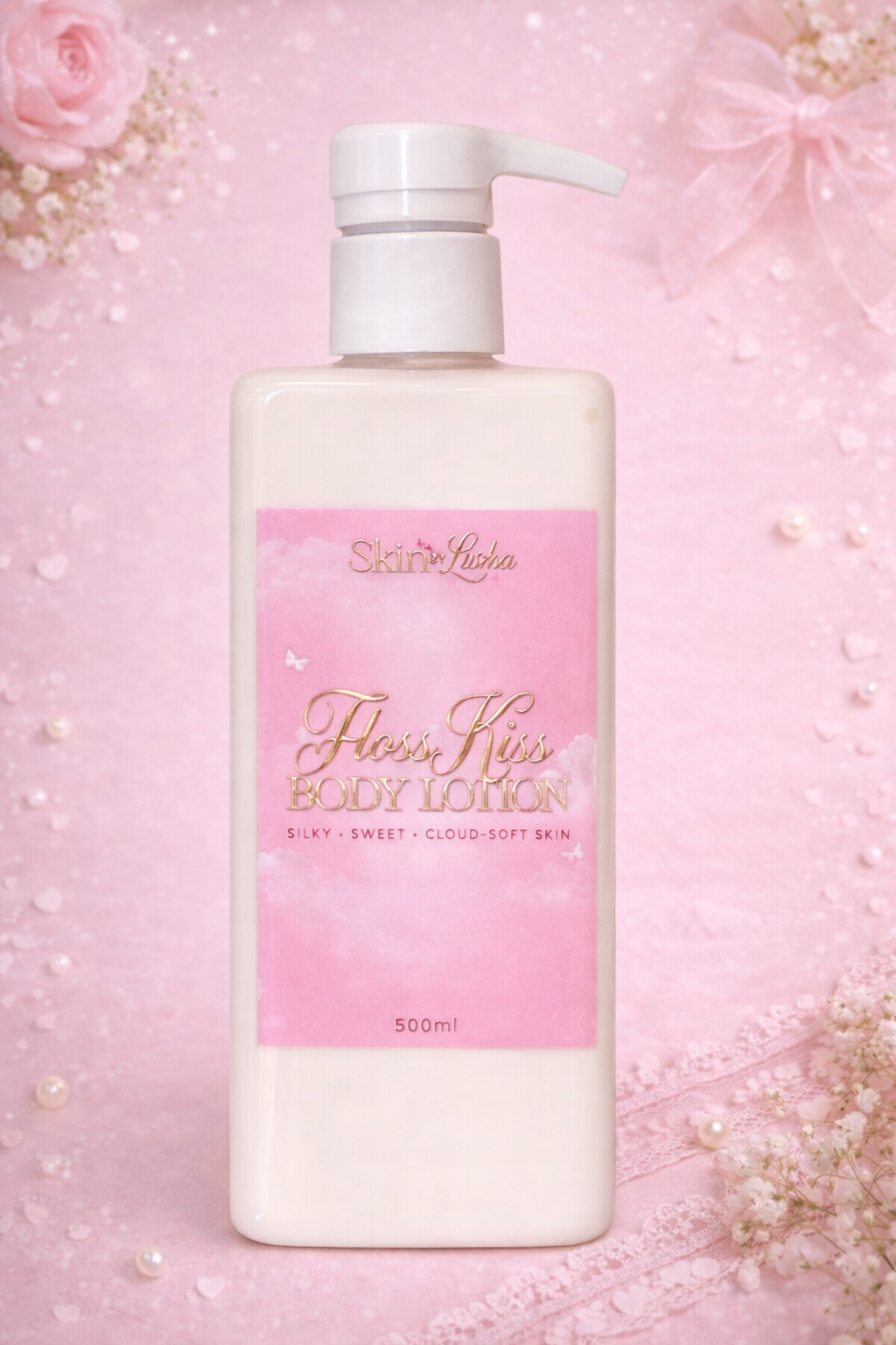🍭 Floss Kiss – Silky Hydrating Body Lotion (500ml) 🧴