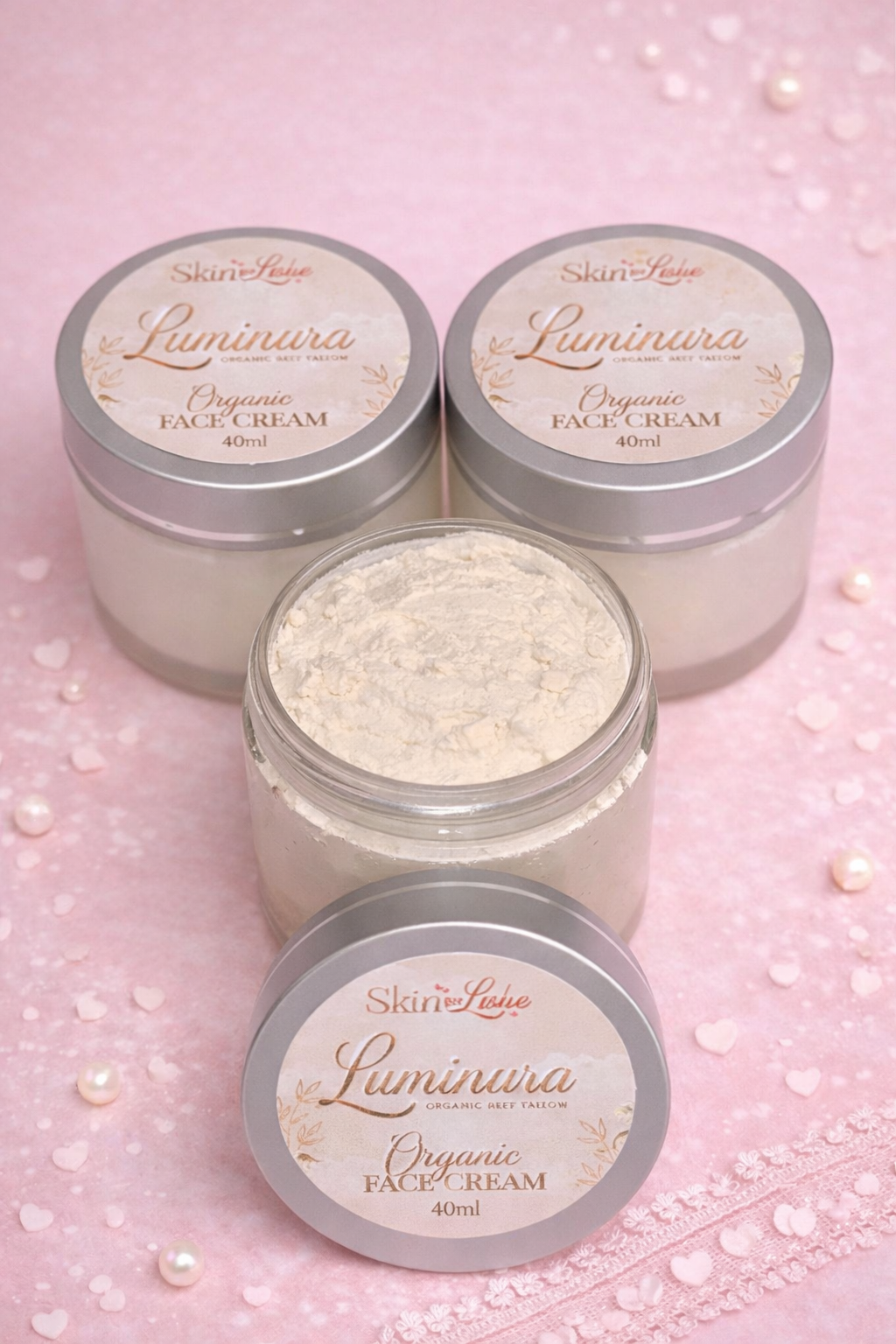 🌸 Luminara – Organic Tallow Face Cream (60ml) 🤍